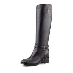 Prada Tall Riding Boot, Black